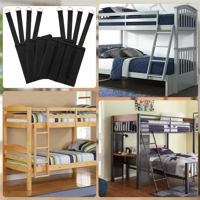 A05E-4PCS Bunk Bed Ladder Pads, Soft Bunk Bed Ladder Cover With 8 Adjustable Straps, For Loft Bed, Bunk Bed Ladder Padding