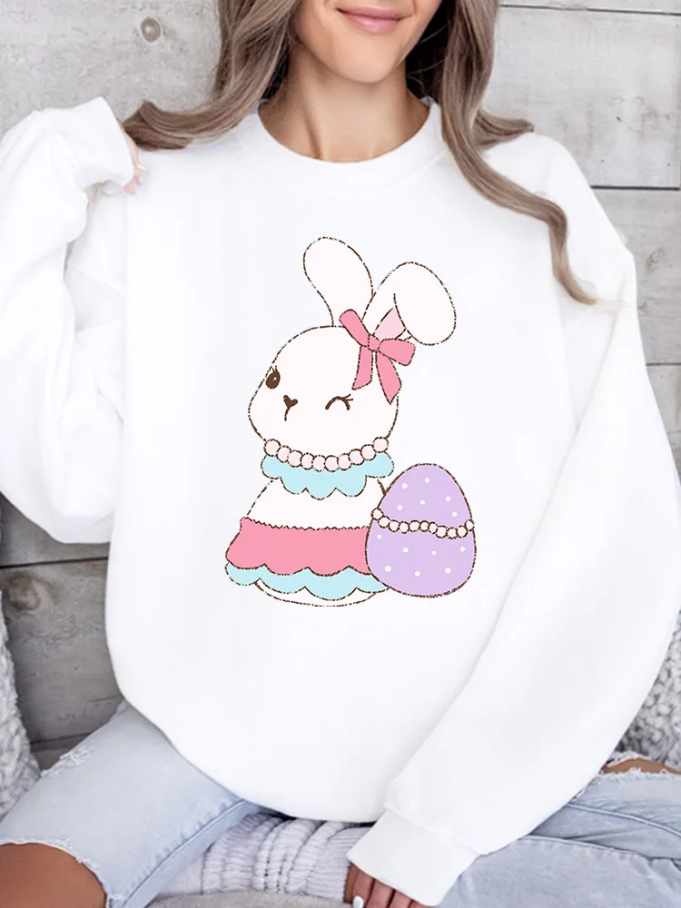 

Женский свитшот Pearl Easter Egg с круглым вырезом, повседневный пуловер с длинными рукавами, свободный крой, для ежедневной носки