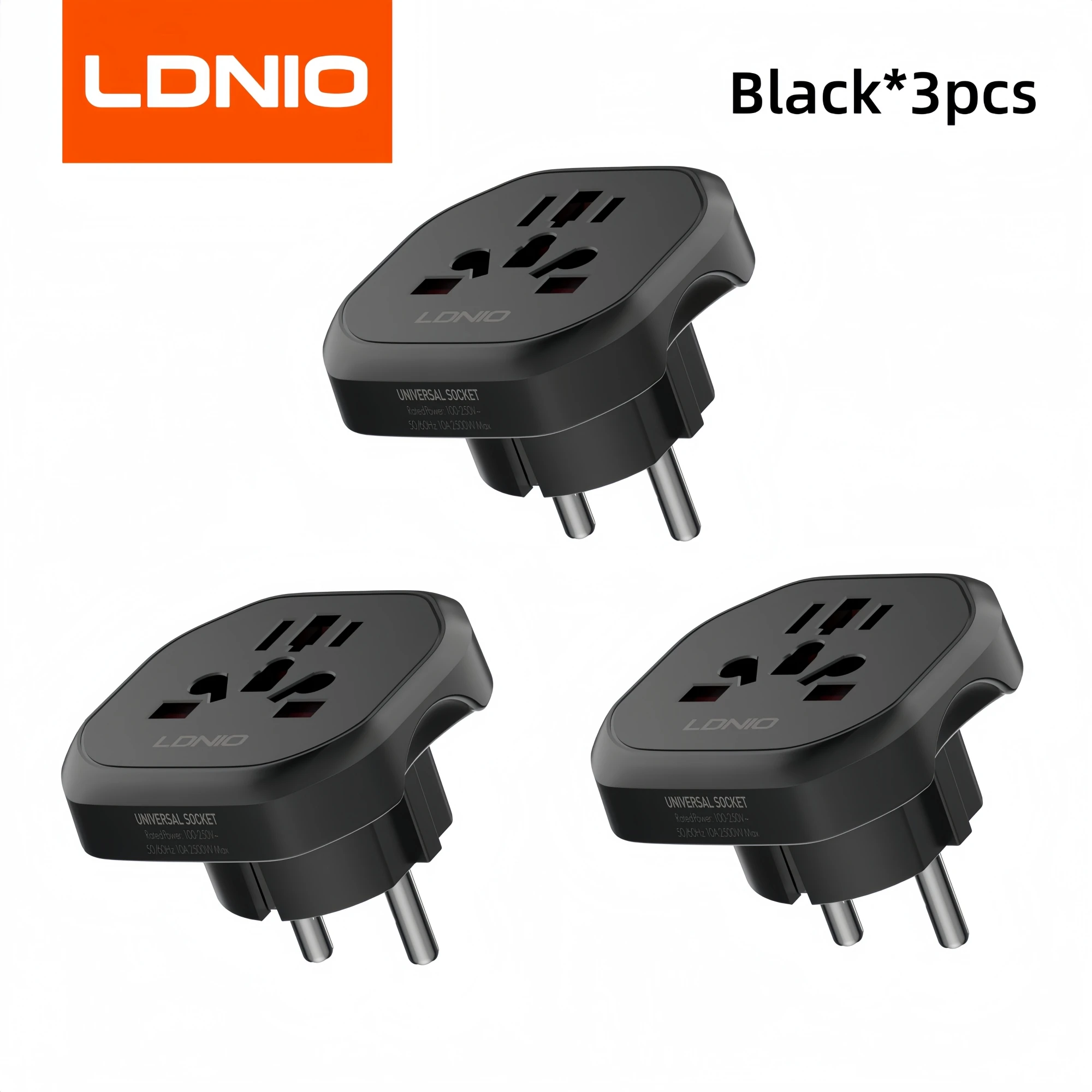 LDNIO Korea EU-stekkeradapter 2500W reisadapterconverter Hoge kwaliteit universeel stopcontact AU US UK CN naar EU KR 4,8 mm stopcontact
