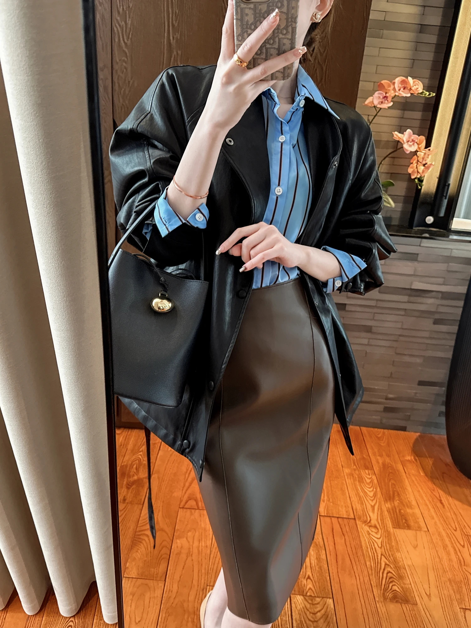 Vous voir lourd en cuir PU coton Jaet Bla ourlet asymétrique Arc ample singe hiver chaud trajet Sle manteau pour femme