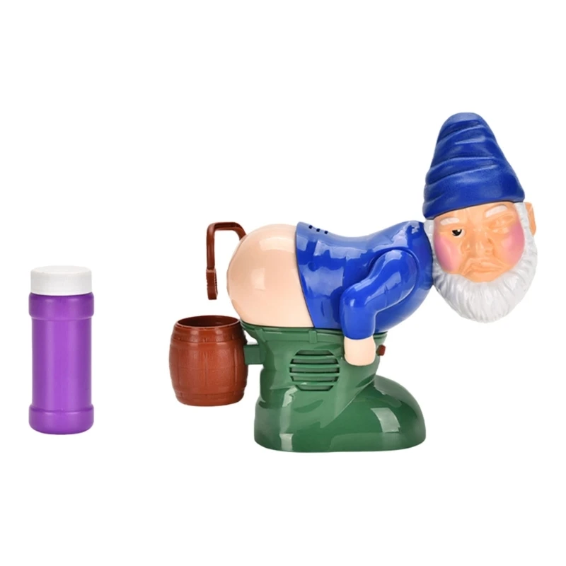 Christmas Theme Bubble Blower Machine With Light Sound Dwarf Design Bubble Toy For Children Party Celebration Gathering 15UB