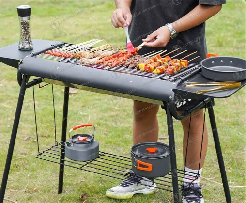Portable Foldable Stainless Steel Smokeless Charcoal BBQ Grill with Storage Bag for Outdoor Camping Beach Hiking Travel