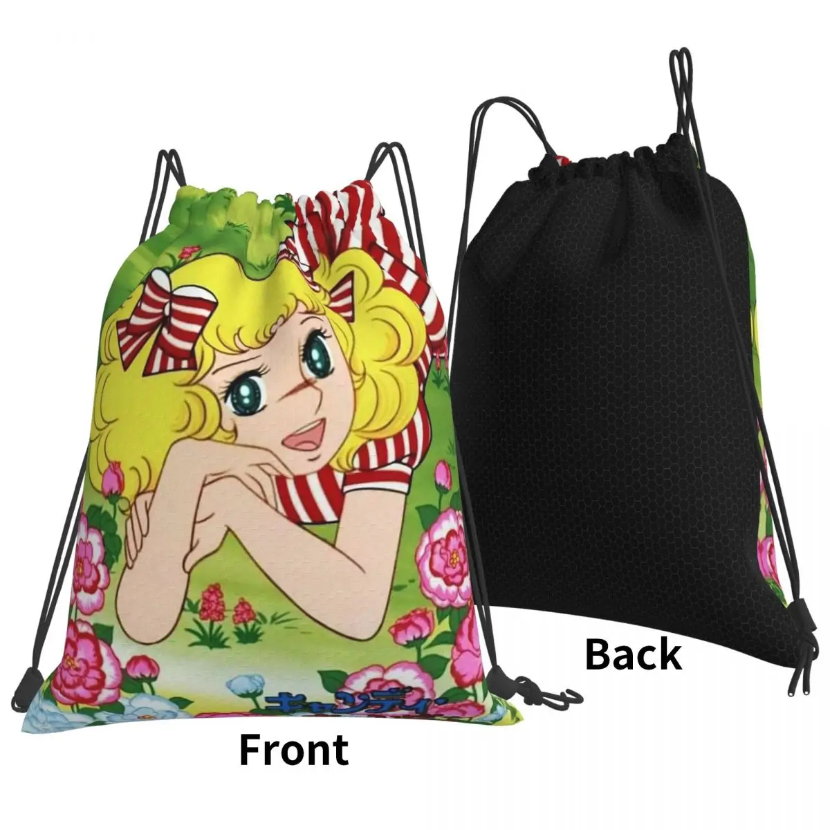 

Candy Candy Anime Backpacks Multi-function Drawstring Bags Sports Bag Book Bags for Travel School