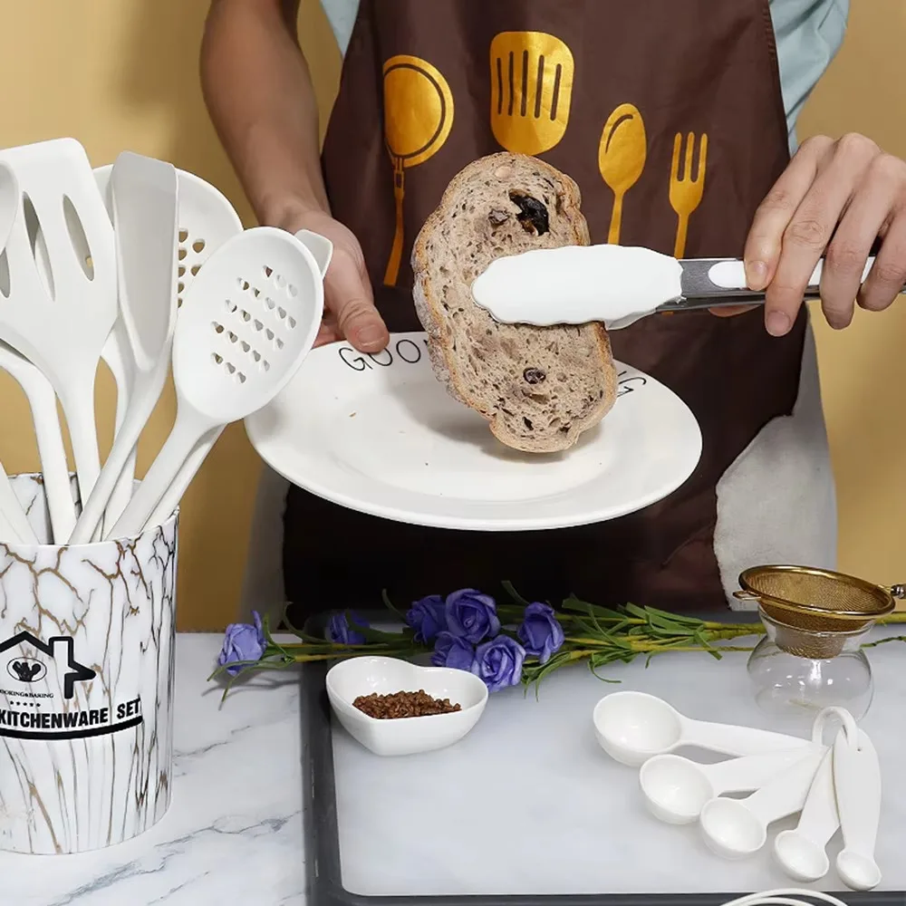 

18PCS Non-Stick Silicone Kitchen Utensils Set Heat-resistant Comprehensive Cooking Turner Spatula Set Scald-proof