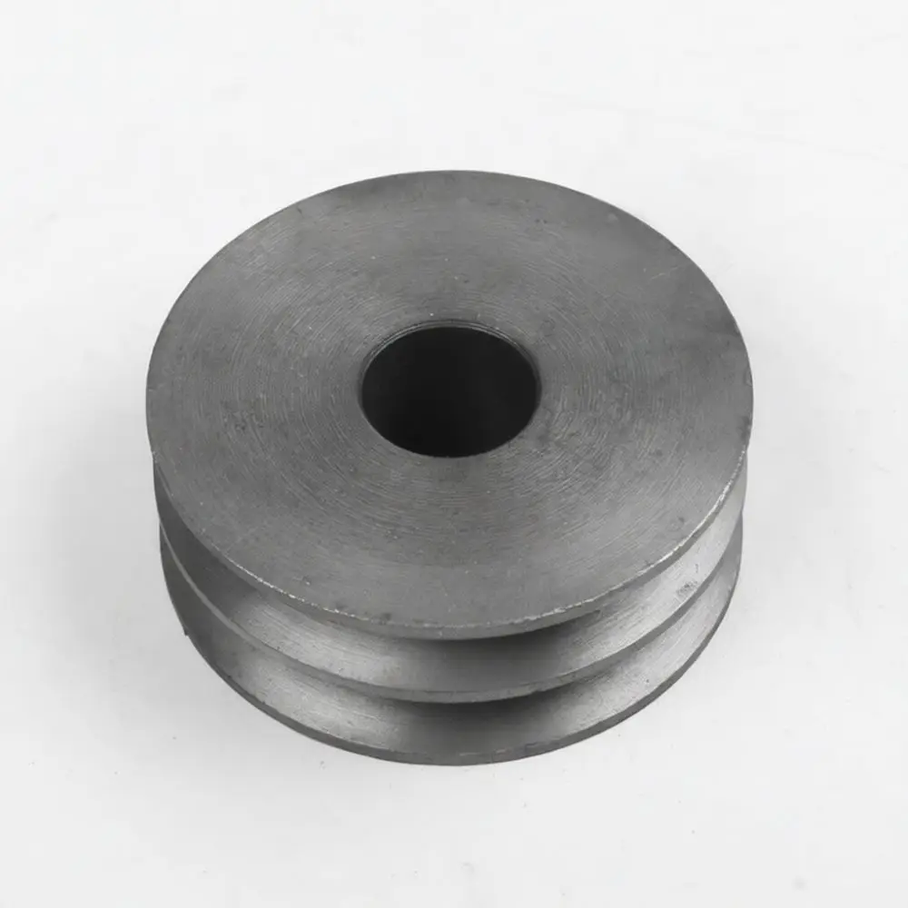 Double Groove V Belt Pulley Cast Iron Motor Transmission Wheel Automotive Engine Replacement Parts Power Transmission Pulley