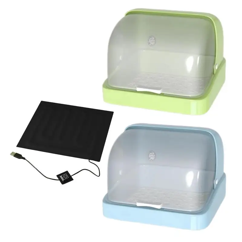

Baby Chick Brooder Chicken Brooder Warmer Brooding Box Visual Nesting Box 3 Temperature Heating Pad Poultry Habitat Supplies For