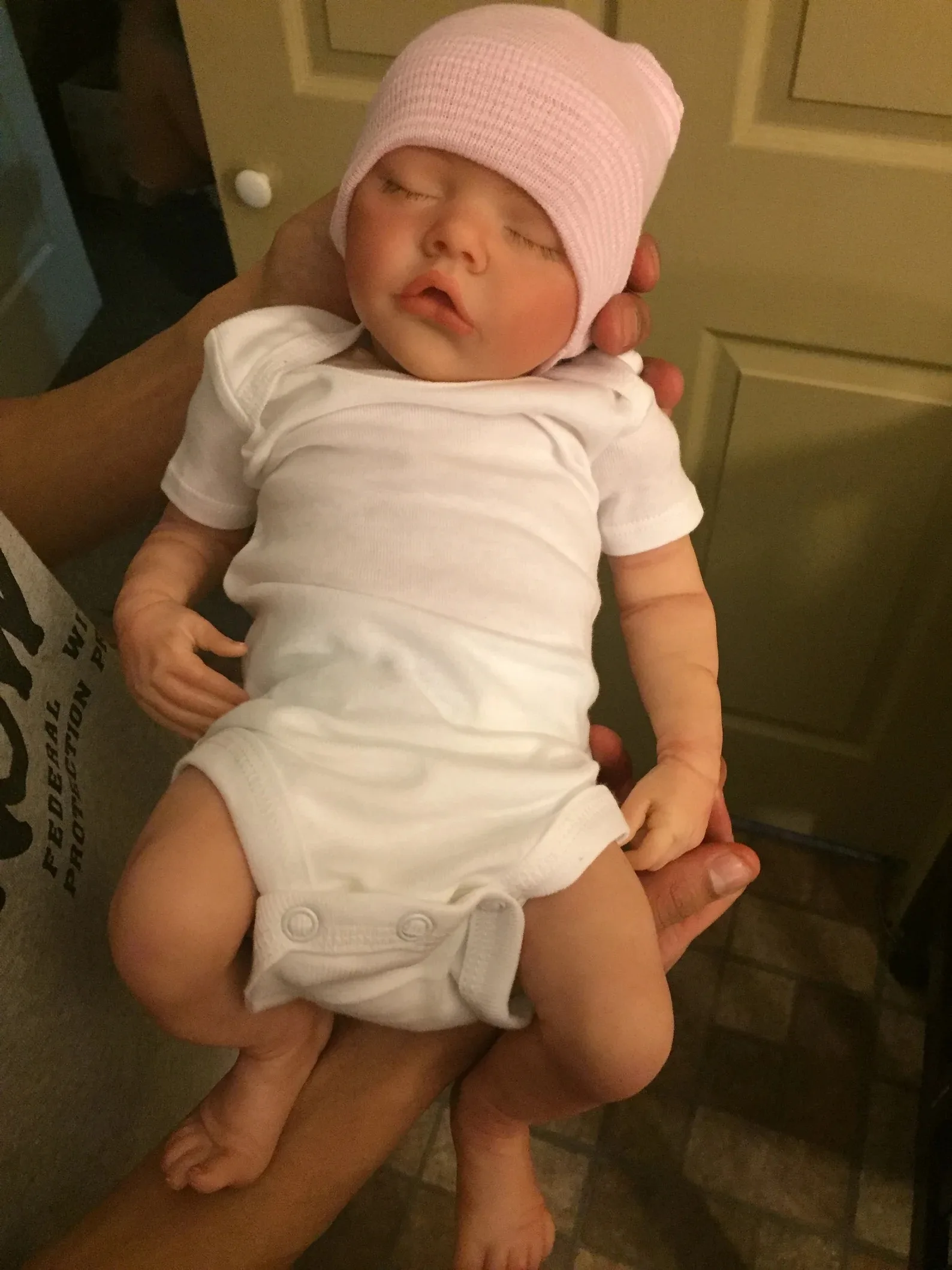 Aizwa1 Realtic Solid Silicone Twins B Baby Girl 16 pulgadas Bebe Soft Touch Reborn Girl Baby Doll (sin sombrero)