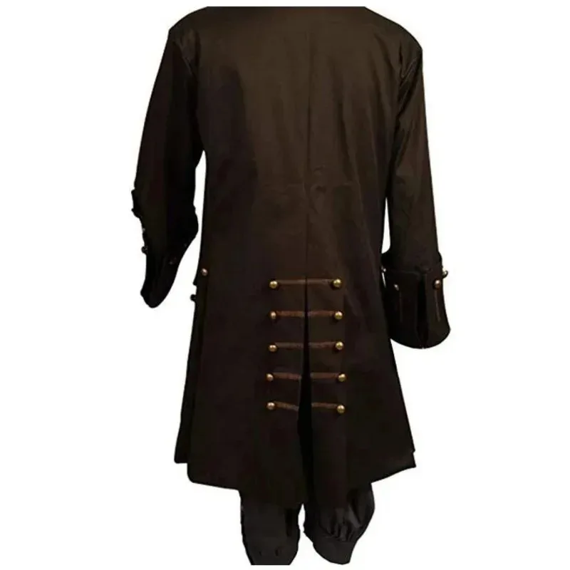 

♥ New 2025 Pirates Of The Caribbean Movie Jack Sparrow Cosplay Full Set Costume club halloween par ★ Bear House