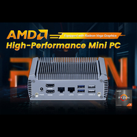 Topton Fanless Gaming PC AMD Ryzen 7 7730U 5800U 32GB RAM 1TB SSD Mini Computer 4K Dual HD Windows 11/10 HTPC Tower PC WiFi 6 Bt