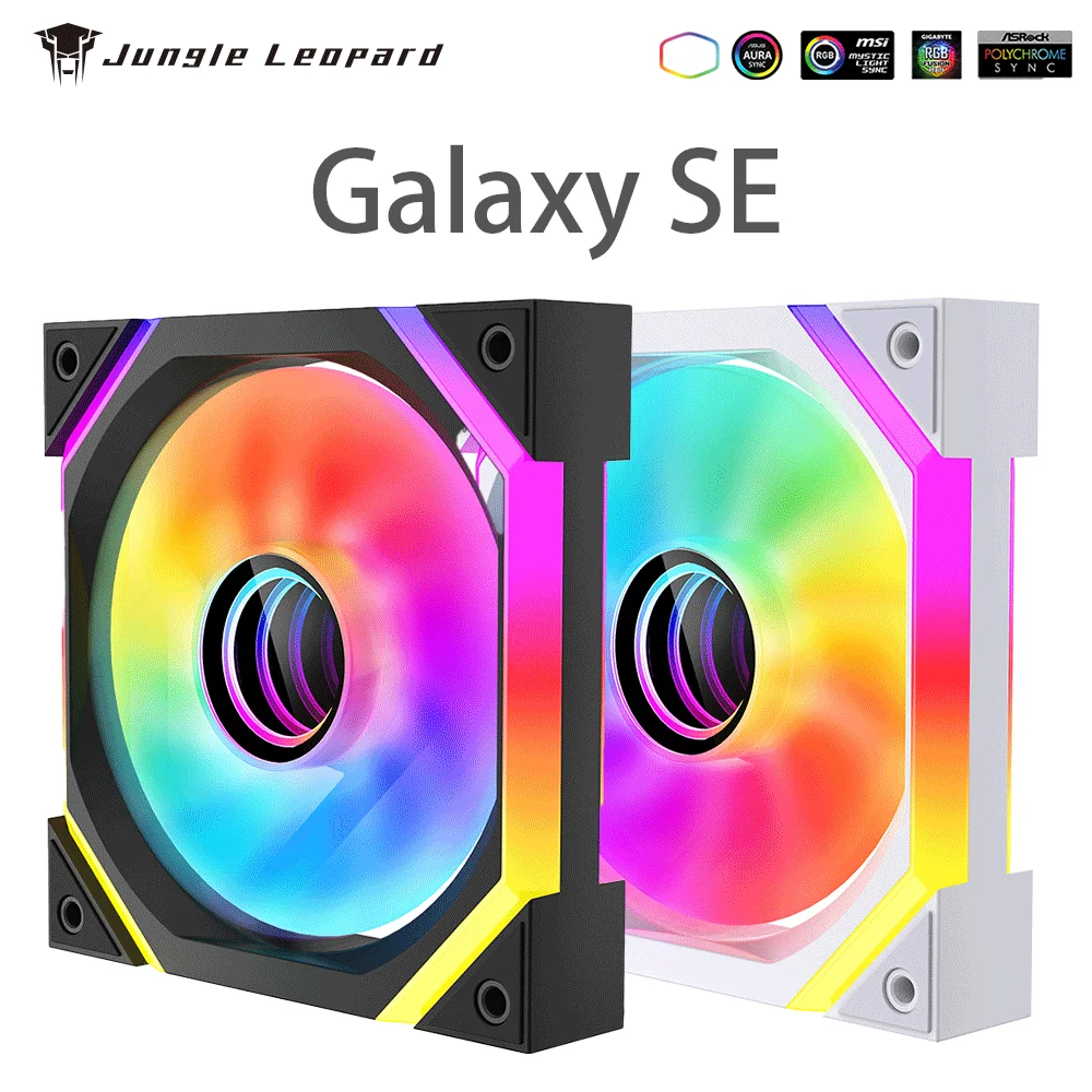 Jungle Leopard  Galaxy SE ARGB chassis fan 12CM cooling fan divine light synchronous 5V3 pin prism PWM