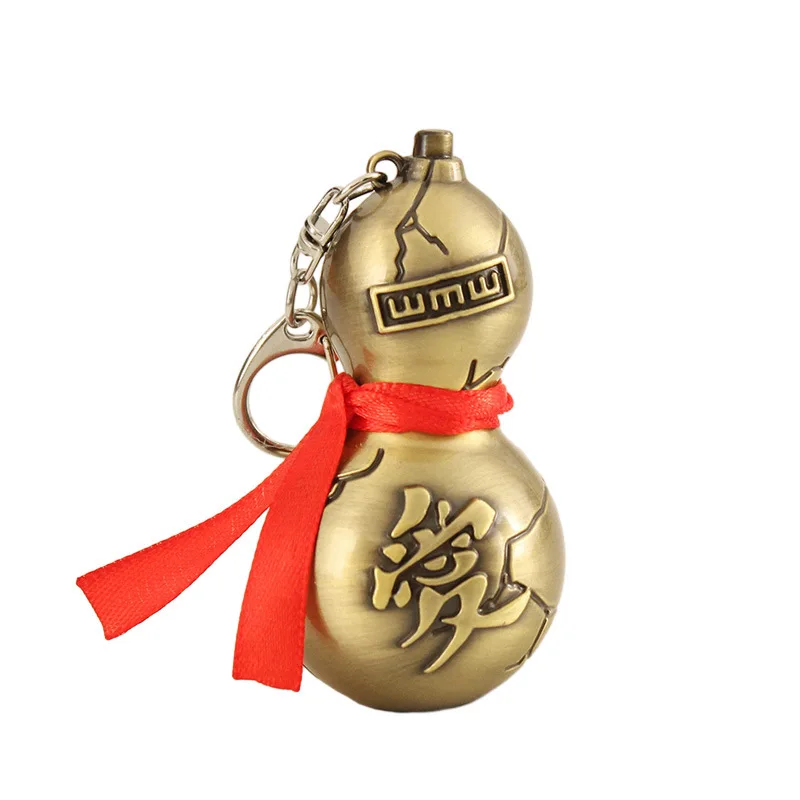 New Gaara Gourd Alloy Keyring Anime Uzumaki Naruto Cartoon Keychain Creative Cute Hatake Kakashi Doll Car Pendant Toys Fans Gift