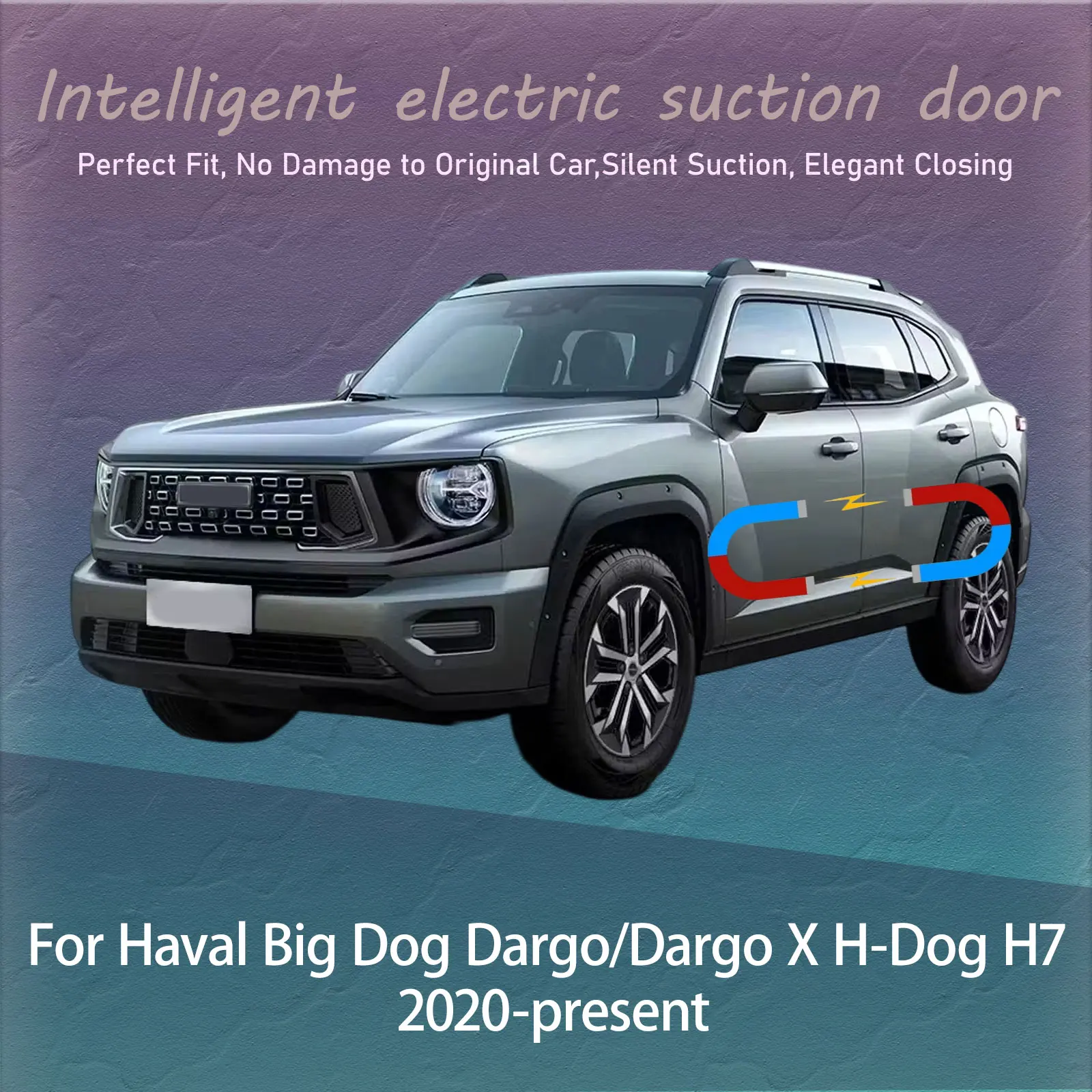

Electric Soft Close Door Kit For Haval Big Dog Dargo 2020-Now Auto Silent Anti-Slam Suction Door System Automatic Quiet Closing