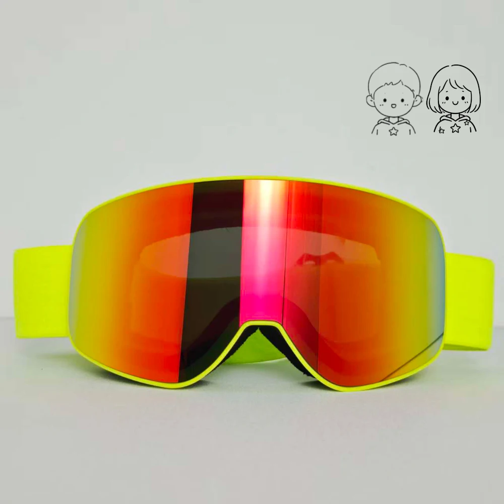 

Children Fashion Ski Goggles HD Lenses Windproof Breathable Sandproof Protective Snowboard Accessories for Snow Mountain Sports