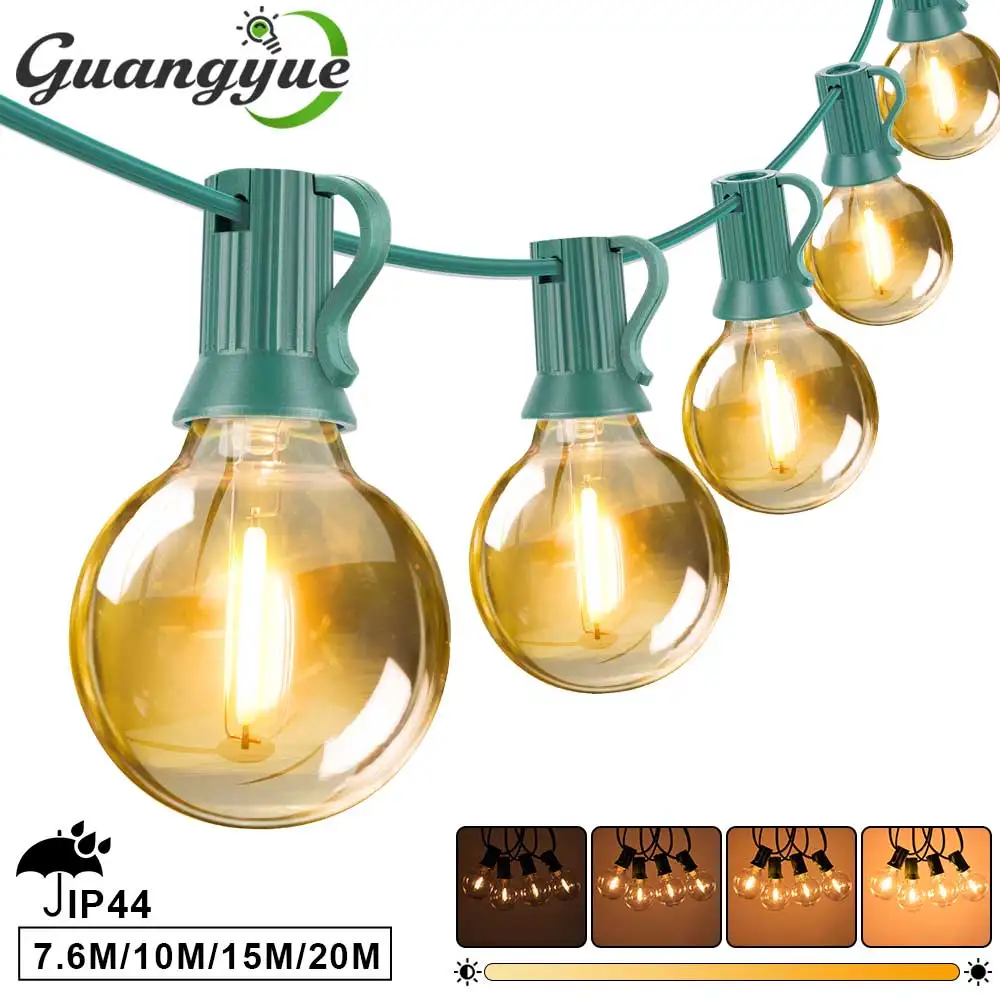 

Shatterproof G40 LED Light Strings Connectable E12 Globe Outdoor String Lights for Christmas Patio House Backyard Garden Party