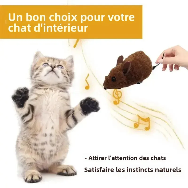 Jouet interactif intelligent pour chat, souris électrique automatique, mouvements réactifs, divertissement amusant pour chaton, fournitures pour animaux de compagnie