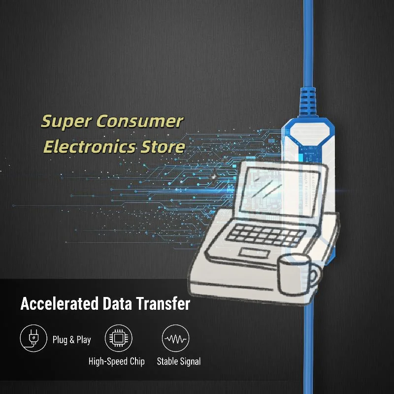 USB To FBS PLC Programming Cable Stable Transmissionfor FATEK FBS B1Z Series