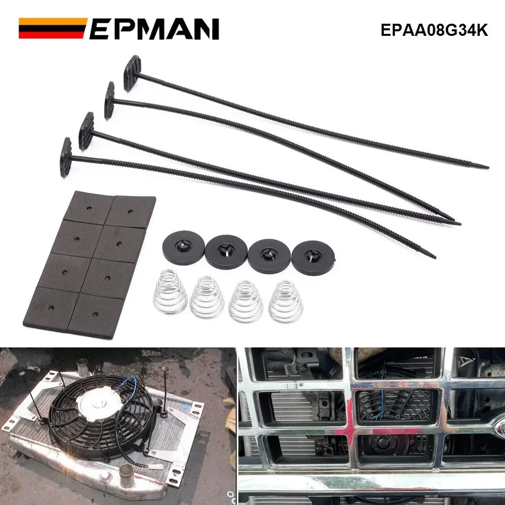 

EPMAN 1Set Electric Radiator Fan Mounting Kit Compatible For Electric Cooling Fan And Transmission Cooler EPAA08G34K