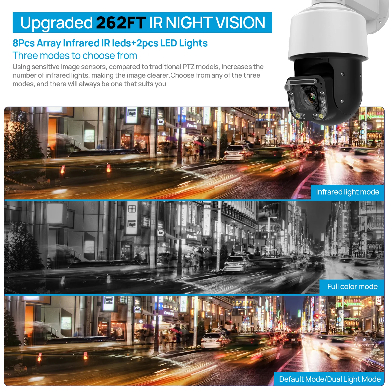 Hikvision Compatible 4K 8MP POE PTZ 18X Optical Zoom Camera IP66 Built-in Mic  Auto Track Outdoor Shutter Video Surveillance