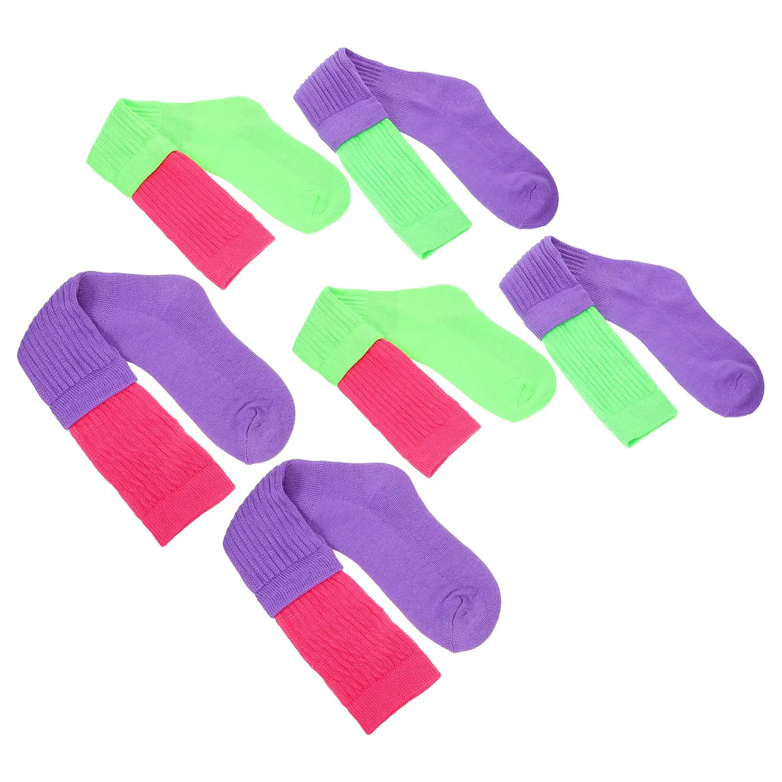 

3 Pairs Mid-calf Trendy Colorful Crew Mens Casual Cotton Polyester Washable Gym Novelties Cute Ladies Socks Short Socks