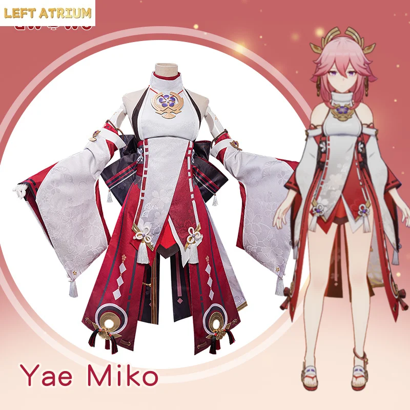 

UWOWO Yae Miko Cosplay Costume Game Genshin Impact Cosplay Guuji Yae Figure Dress Party Outfit Yae Halloween Costumes