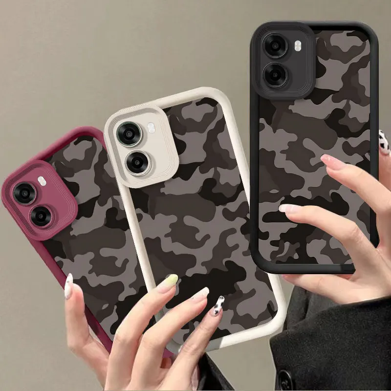 Flexible Silicone Case For OPPO A6x A6k A6s A6 Pro 5G 4G Protective Cover Shockrpoof Camouflage Print Pattern Funda