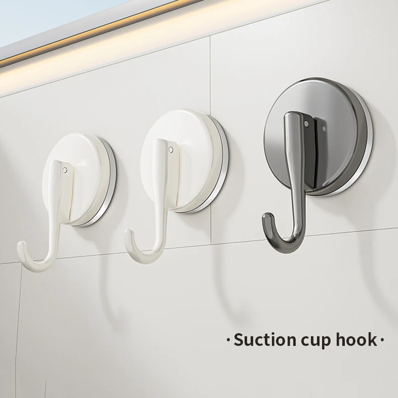 Suction Cup Hooks Punch-free Multifunctional Hanging Key Clothes Hook Bathroom Robe Coat Towel Hook Kitchen Organizer Accessorie