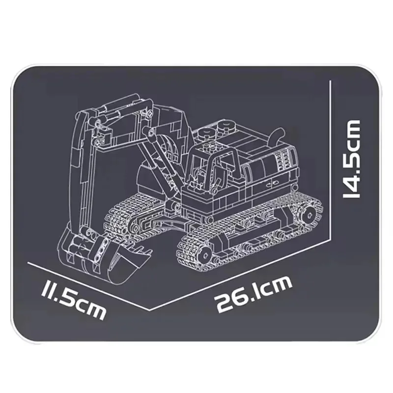 뉴 몰드 킹 24089 굴착기 블록 키트 DIY 시뮬레이션 엔지니어링 차량 교육용 장난감 어린이 및 성인 선물