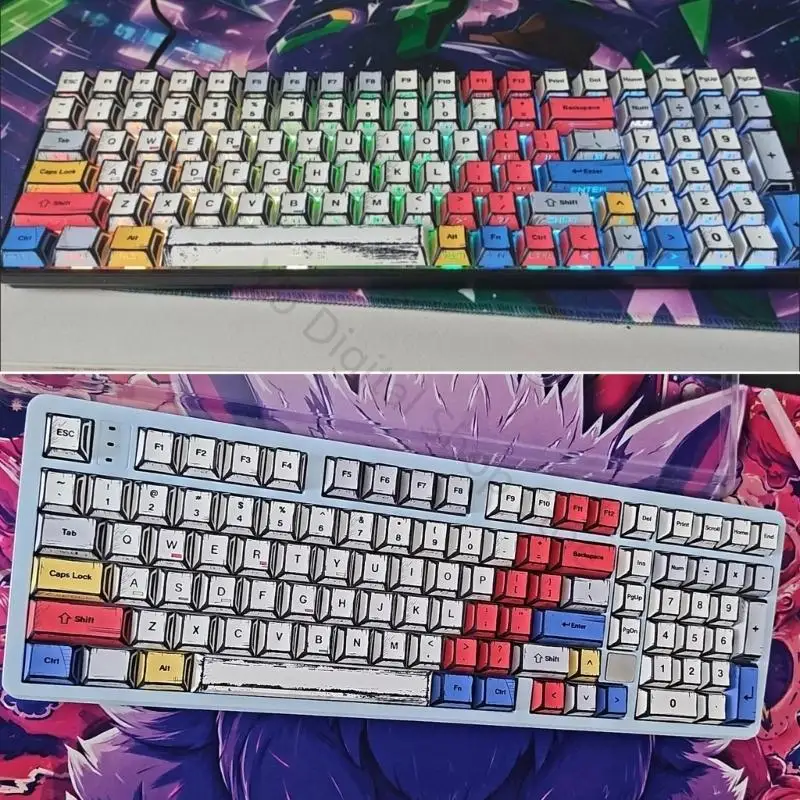 96BA Tastatur-Upgrades Tastenkappen 131 Tasten PBT Originalhöhe für mechanische Gaming-Tastatur – Detail 10