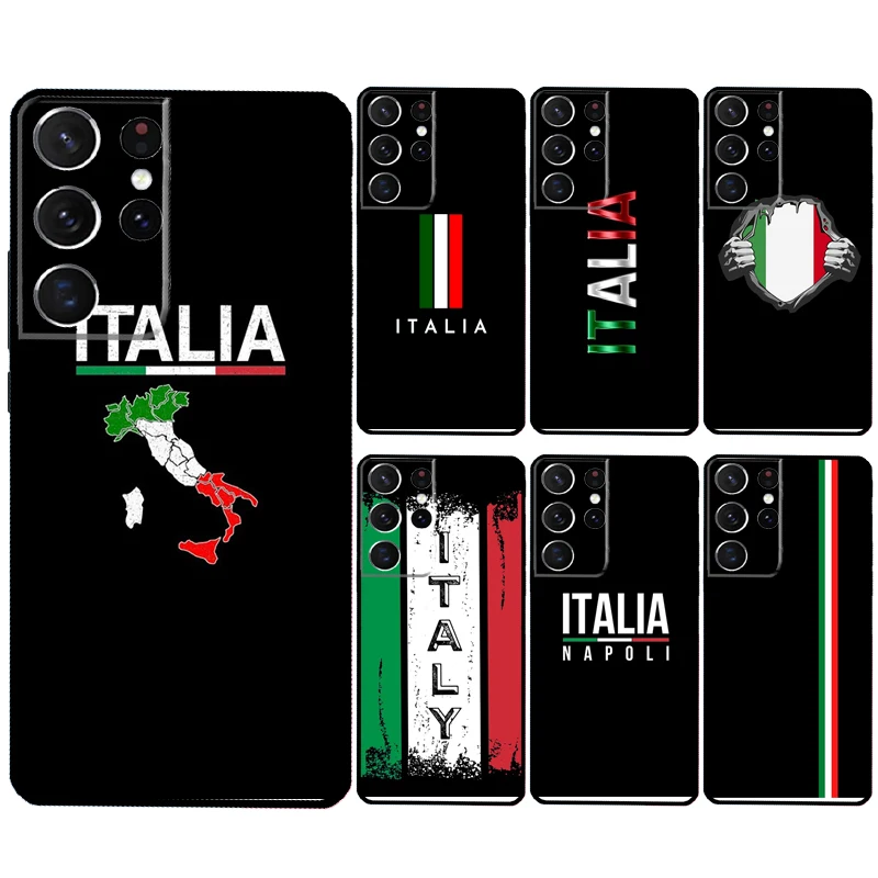 Italy Flag Vintage Italian Case For Samsung Galaxy S24 S23 Ultra S22 Plus S20 S21 FE Note 20 10 S8 S9 S10 Plus Cover