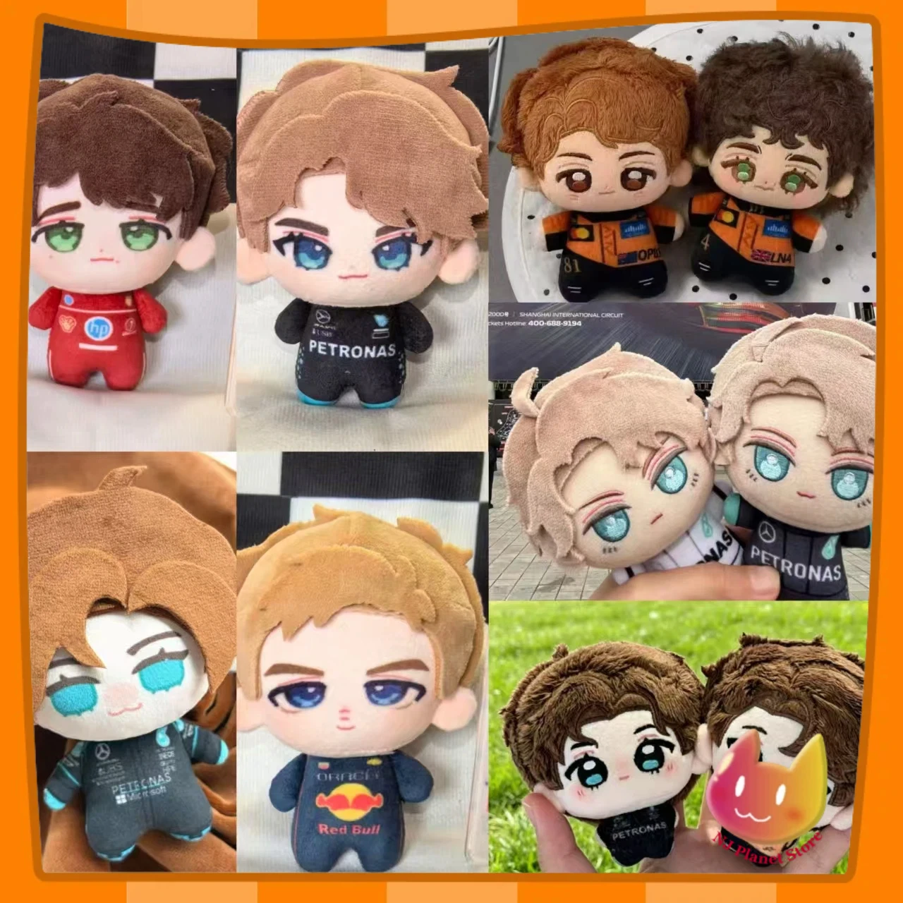 10CM Racing Driver Oscar Lando Max 814 Plush DollCartoon Soft George Russell Oscar Piastri Periphery Pendant Fans Gifts