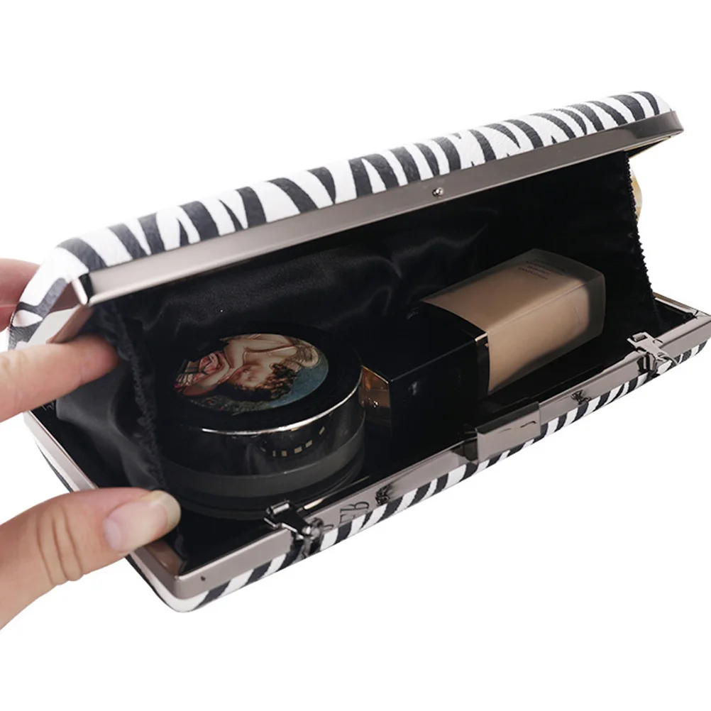 

1Pcs Zebra Striped Evening Bag Fashion PU Material Party Banquet Storage Portable Elegant Lady Handbag
