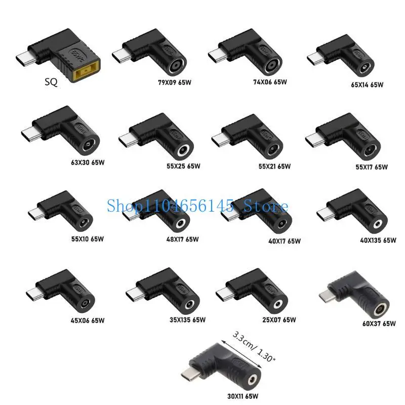 Разъем питания Type-C USB-C «папа» на постоянный ток 3,0x1,1 мм 7,9x0,9 мм 5,5x1,7 мм 7,4x0,6 мм 6,5x1,4 мм 6,3x3,0 мм Адаптер разъема питания