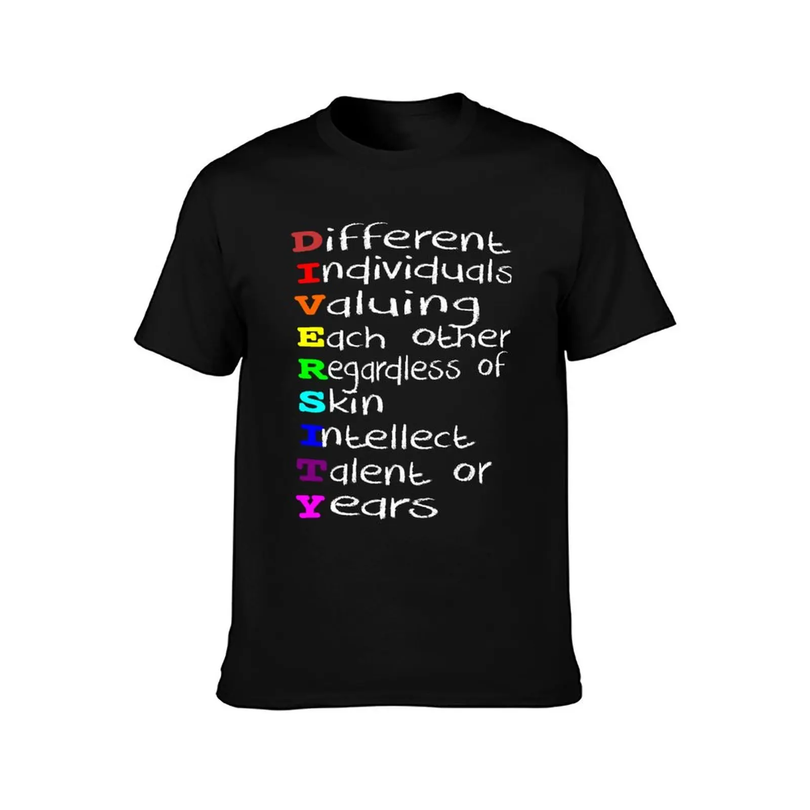 Diversity And It's Benefits - Value Everyone's Uniqueness T-Shirt Summer Casual Cotton Tee Oversized Streetwear Tops