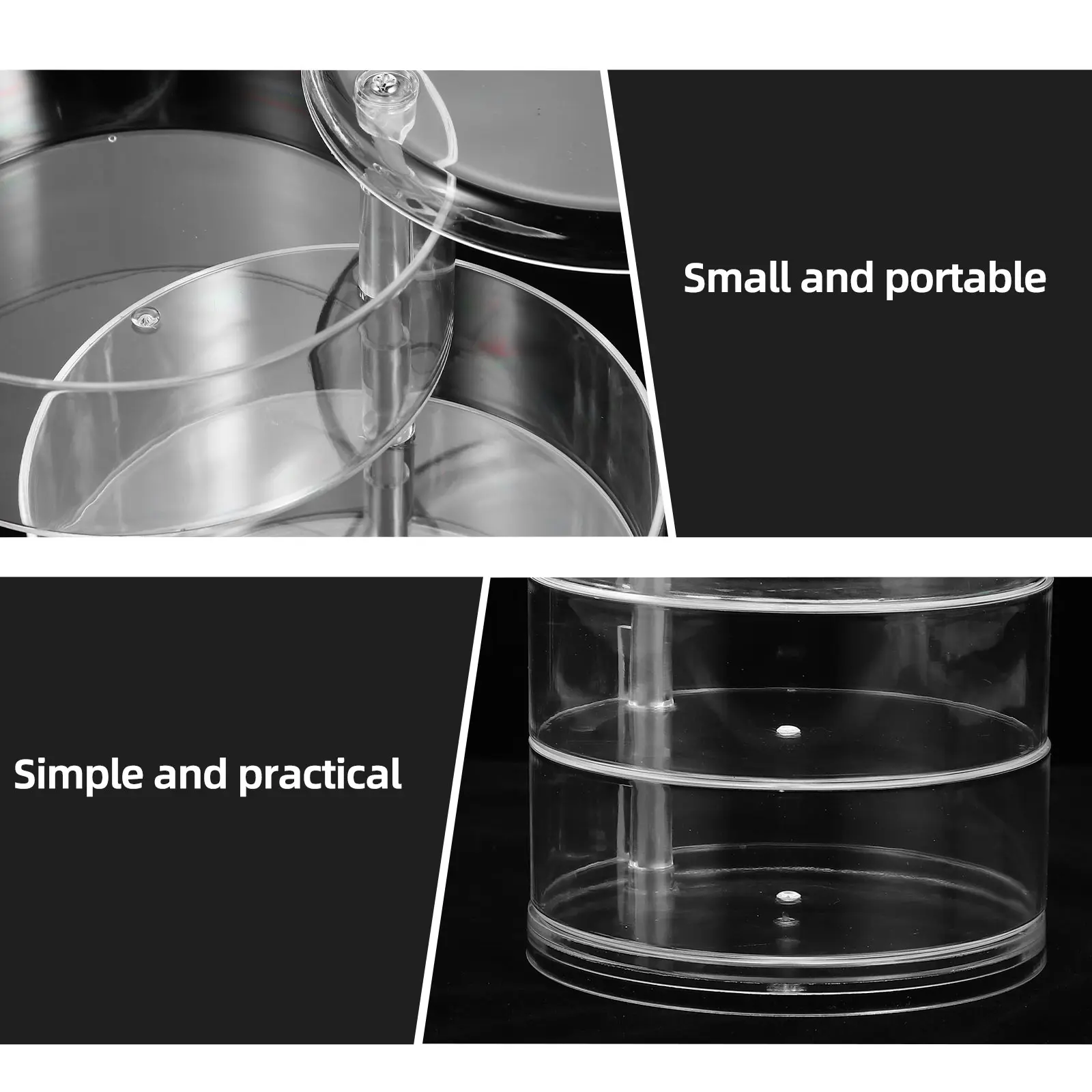 

Многослойный органайзер для ювелирных изделий, вращающийся дизайн, держатель для хранения ювелирных изделий большой емкости для сережек, колец, настольного использования