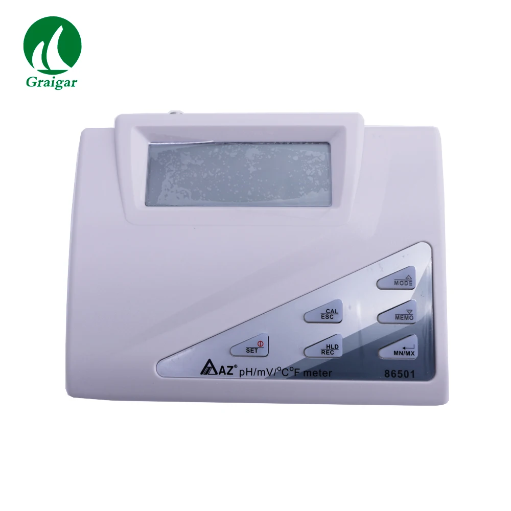 AZ86501 مقياس درجة الحموضة للمختبر 0.00 ~ 14.00 درجة الحموضة الرقمية/mV/درجة الحرارة. متر متعدد الوظائف مقياس جودة المياه