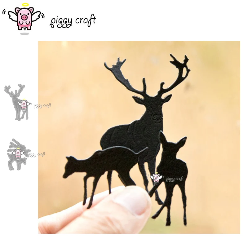 Piggy Craft metal cutting dies cut die mold Deer decoration Scrapbook paper craft knife mould blade punch stencils dies