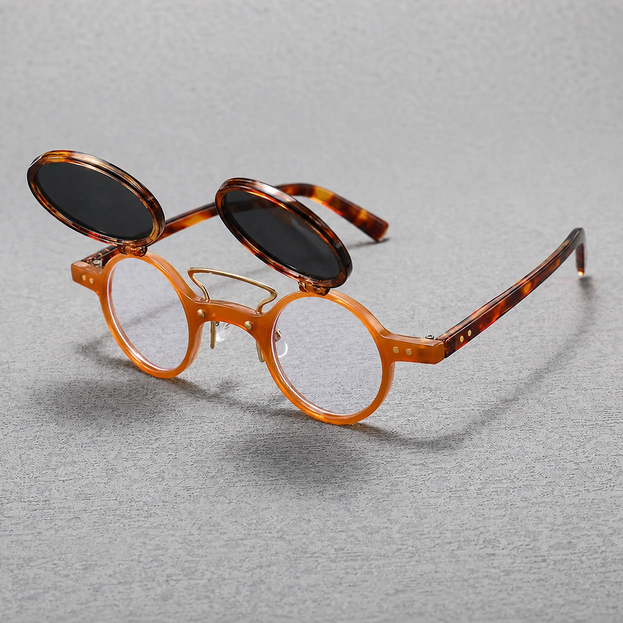 Vintage Sunglasses Vintage Unisex Sunglasses Round Frame Sunglasses Small Frame For Stage Performance Traveling Party Gathering
