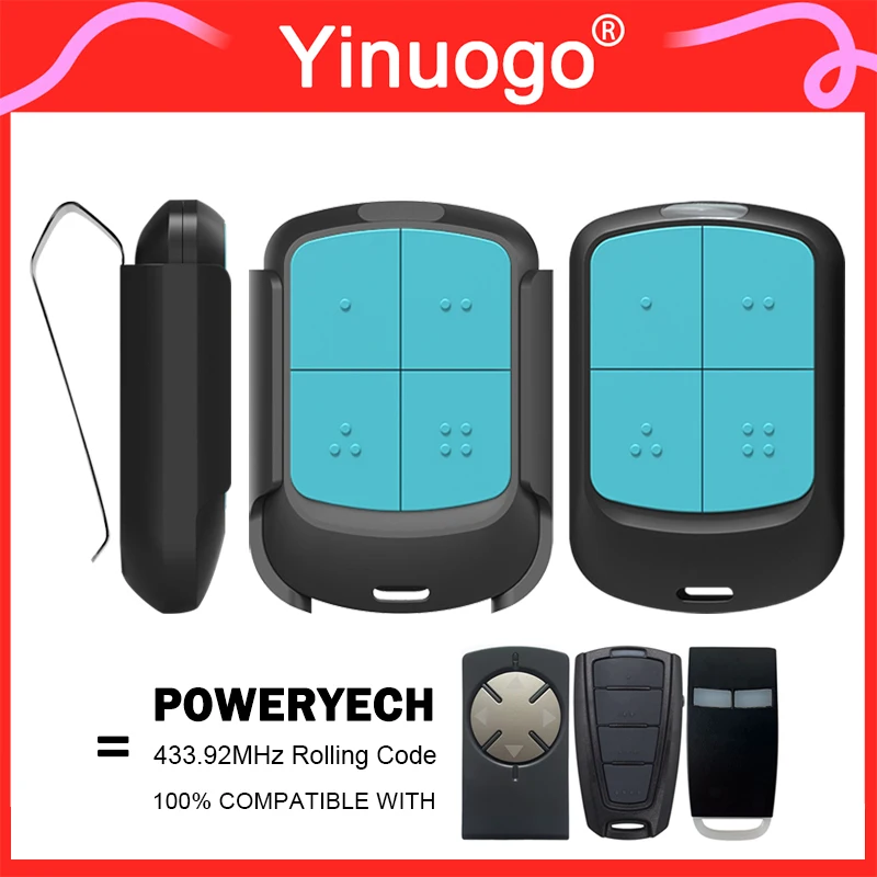 

YNG801 Electric Gate Control For POWERTECH PR2 PR4 PR1 433MHz Rolling Code Compatible With POWERTECH Gate Opener Remote Control