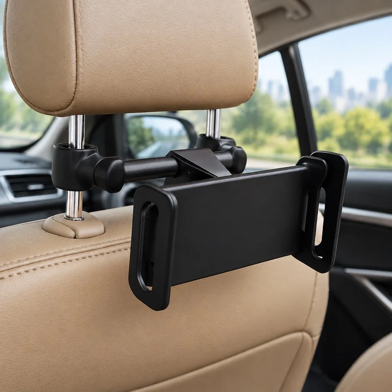 Universal 360 ° Soporte giratorio para reposacabezas de coche, compatible con tabletas y teléfonos de 4 a 11 pulgadas, ideal para iPad Air y dispositivos similares.