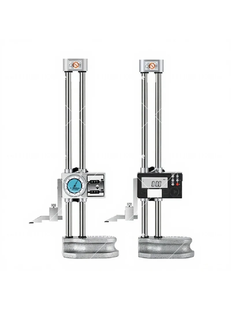 0-500mm/0-600mm High Precision Double Column Digital Height Gauge 0.01mm Resolution Measuring Ruler for Workshop Inspection