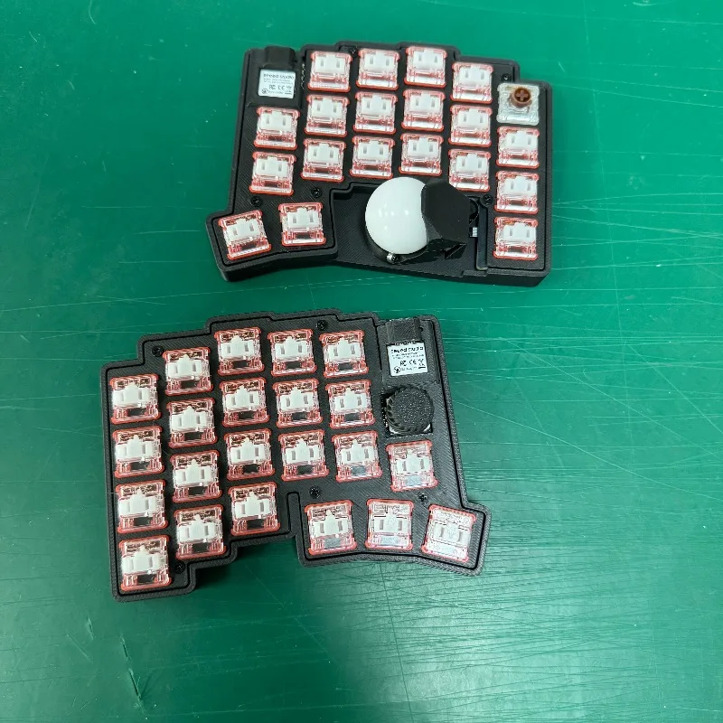 НОВАЯ клавиатура MoNa² Split Trackball с настраиваемыми переключателями Kailh Choc V1/V2, беспроводная, Bluetooth, двухрежимная, с возможностью горячей замены, механическая клавиатура.
