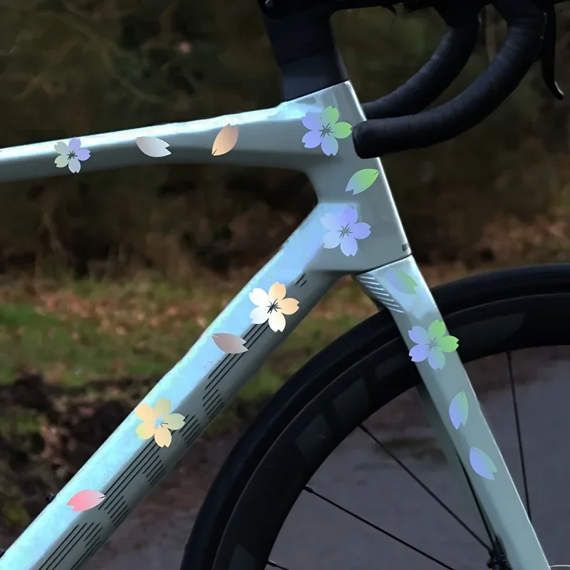 22PCS/SET Eye - Catching Cherry Blossom Bike Decals, Suitabl