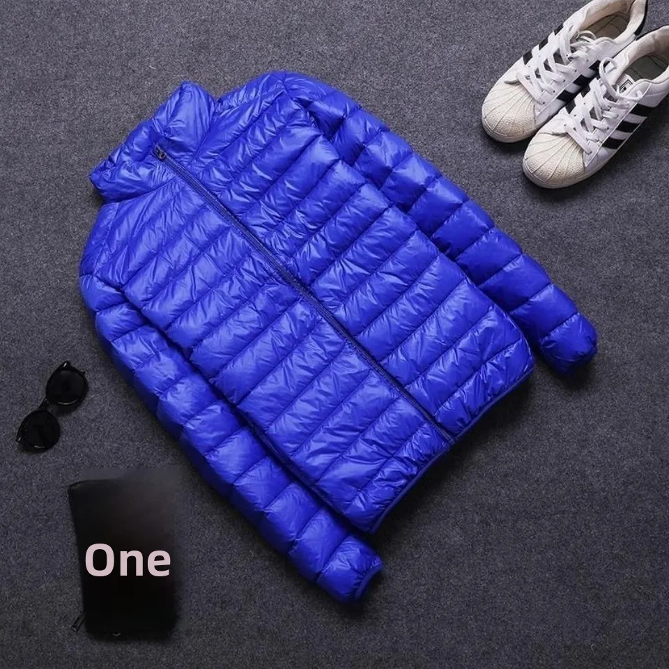 秋冬メンズダウンコットンジャケット軽量ブレッドスタイルお父さん服若者ファッション防水シルクコットン充填
