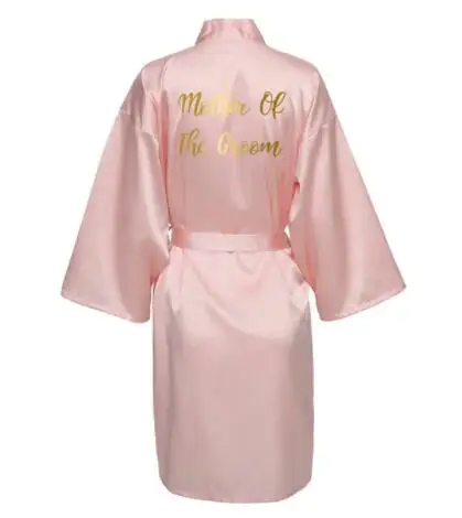 Satin Silk Bride Robe Wedding Robe Bride Bridesmaid Dressing Gown Bridesmaid White Robes Satin Gold Font Gown