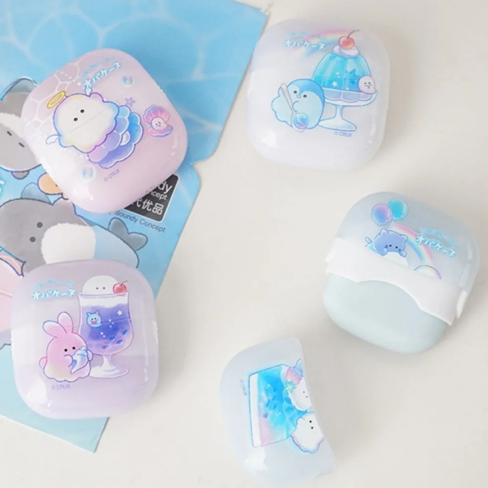 Creative Pencil Eraser 2-in-1 Eraser and Debris Collector with Cute Penguin Ghost Shells Student Writing Correction Stationery