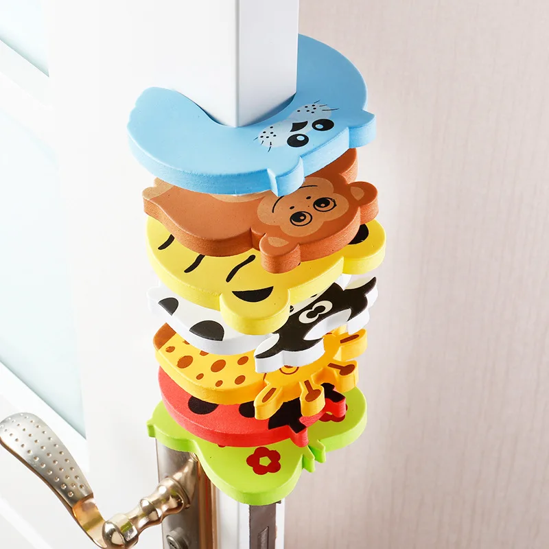 Children Doorstop Door Clip Soft Foam Door Stopper Holder EVA C Shape Kids Doorstops Baby Safety Locks Finger Security Protecter