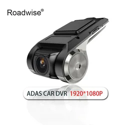 Roadwise-Dash Cam ADAS Carro DVR Dashcam Vídeo, HD 1080P, 720P, Cartão TF USB, 32G, 64G, Gravador automático para Android, Leitor multimídia, DVD