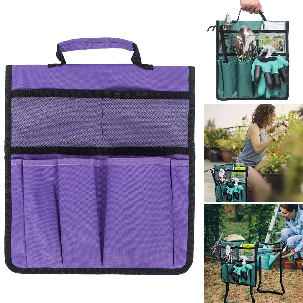 Portable Multiple Pockets Tool Bag Kneeler Organization Storage Bags For Garden Tools Seeds Fertilizers Storage Pouch 31*29cm