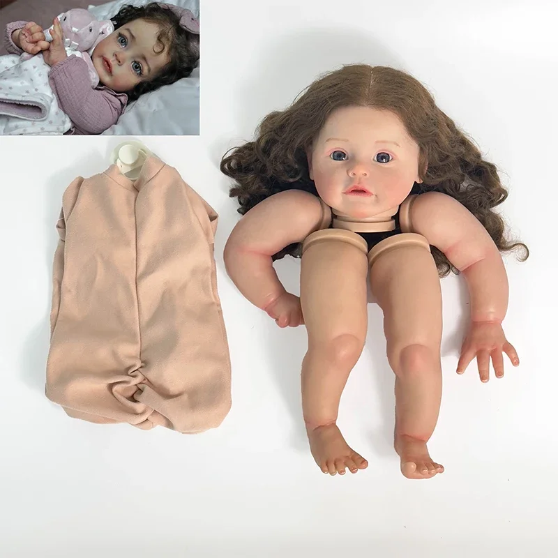 24'' Finished Reborn Doll Sue-sue Already Painted Kits Very Lifelike Baby with Cloth body and Hand Root Hair