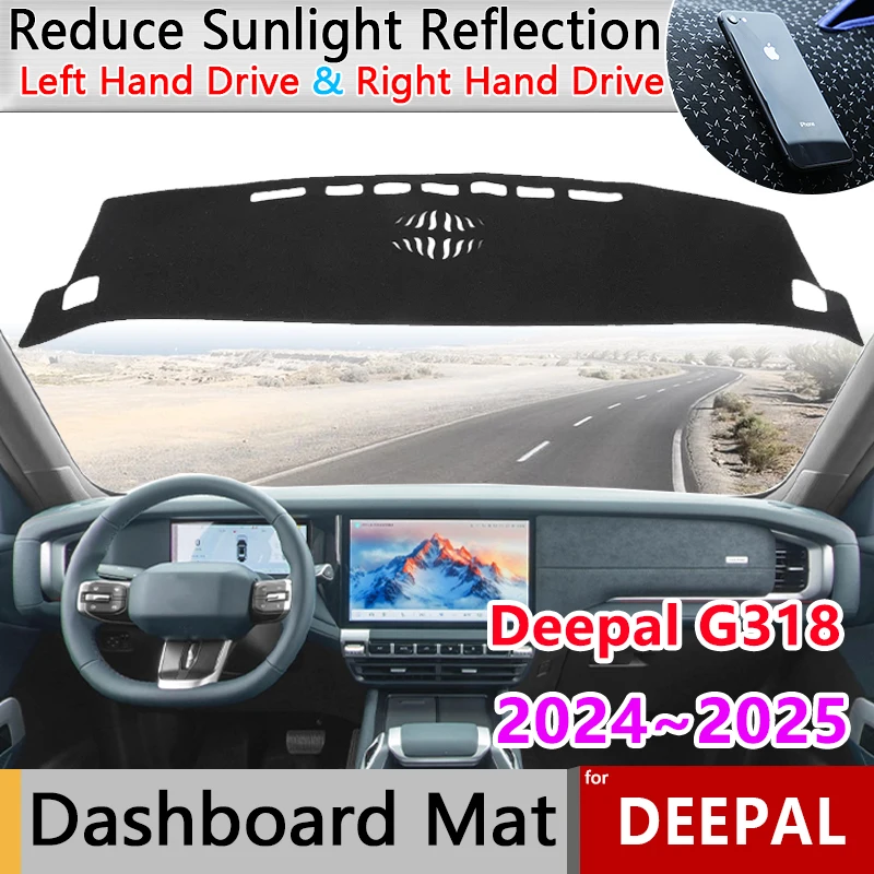 غطاء لوحة سيارة الوسادة لملحقات Deepal G318 C318 2024 2025 بطانة السيارات المضادة للانزلاق حصيرة ظلة داشمات السجاد البساط ملصق
